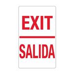 Exit / Salida 12" x 20" Sign